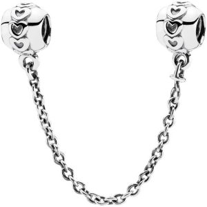 Hearts silver safety chain