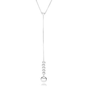 Beaded silver Y-necklace