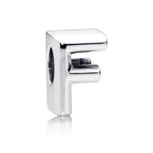 Letter F silver charm