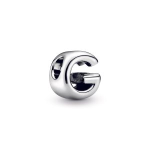 Letter G silver charm