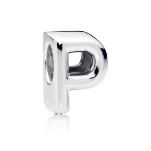 Letter P silver charm
