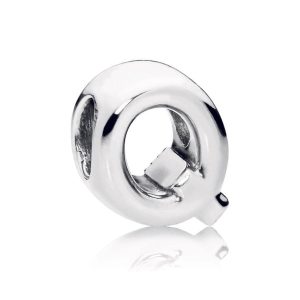 Letter Q silver charm