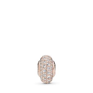 CONFIDENCE ESSENCE COLLECTION spacer in 14k Rose Gold-plated with clear cubic zirconia