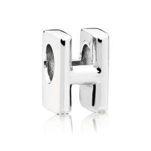 Letter H silver charm