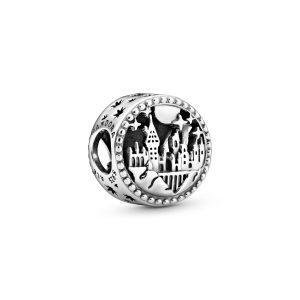 Harry Potter. Hogwarts School of Witchcraft and Wizardry sterling silver charm