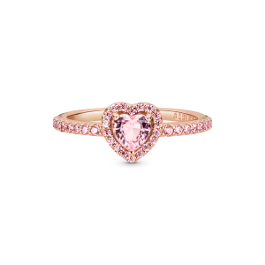 Sparkling Elevated Heart Ring