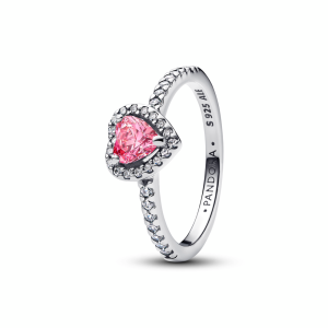 Elevated Pink Heart Ring