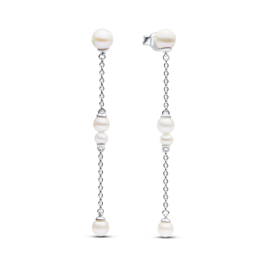 Treated Freshwater Cultured Pearl Drop Earrings