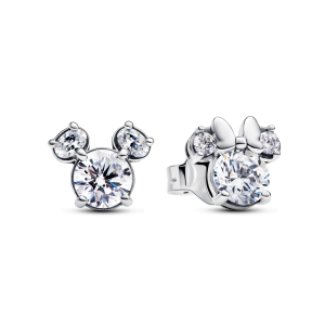 Disney Mickey Mouse & Minnie Mouse Sparkling Stud Earrings