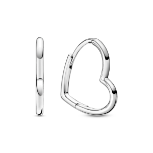 Asymmetrical Heart Hoop Earrings