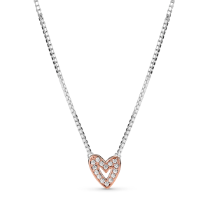 Sparkling Freehand Heart Necklace