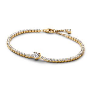 Sparkling Heart Tennis Bracelet