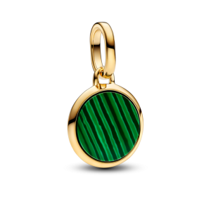 Green Engravable Mini Medallion Charm
