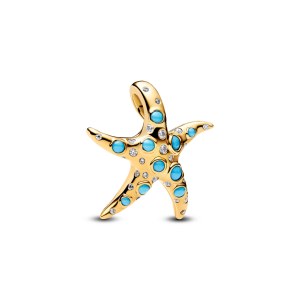 Sparkling Blue Starfish Dangle Charm