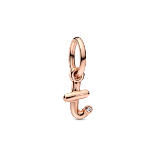 Letter T Script Alphabet Dangle Charm