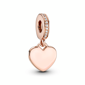 Engravable Heart Tag Dangle Charm