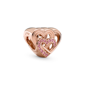 Intertwined Love Hearts Charm