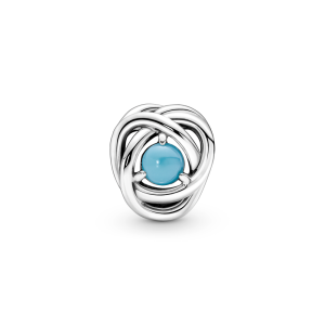 Blue Eternity Circle Charm