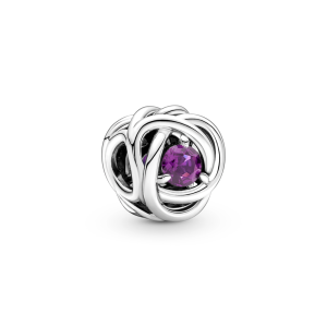 Purple Eternity Circle Charm