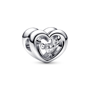 Radiant Heart & Floating Stone Charm