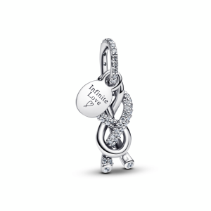 Pavé Infinity Knot Dangle Charm
