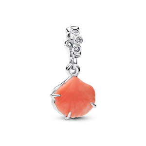 Coral-coloured Shell Double Dangle Charm