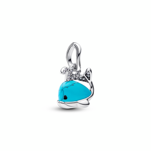 Turquoise-coloured Whale Dangle Charm