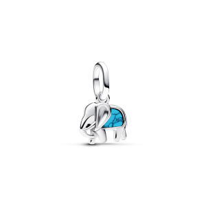 Turquoise-coloured Elephant Mini Dangle Charm