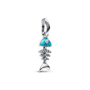 Turquoise-coloured Fishbone Dangle Charm