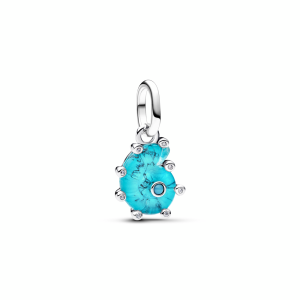 Blue Murano Glass Sea Snail Dangle Charm