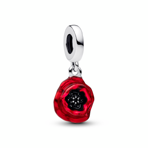 Red Flower Dangle Charm