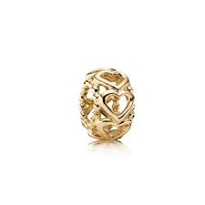 Heart openwork gold spacer